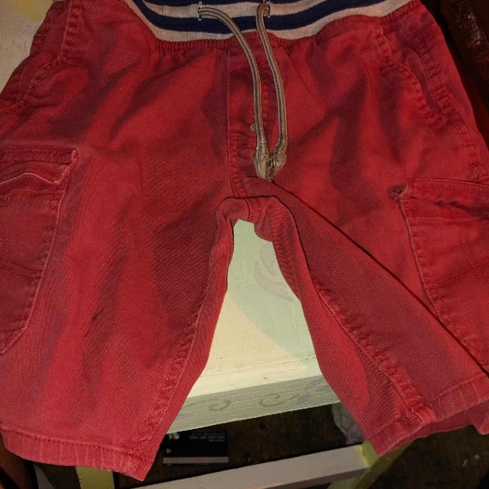 Tony Hawk Red Cargo Shorts with Drawstring Waist